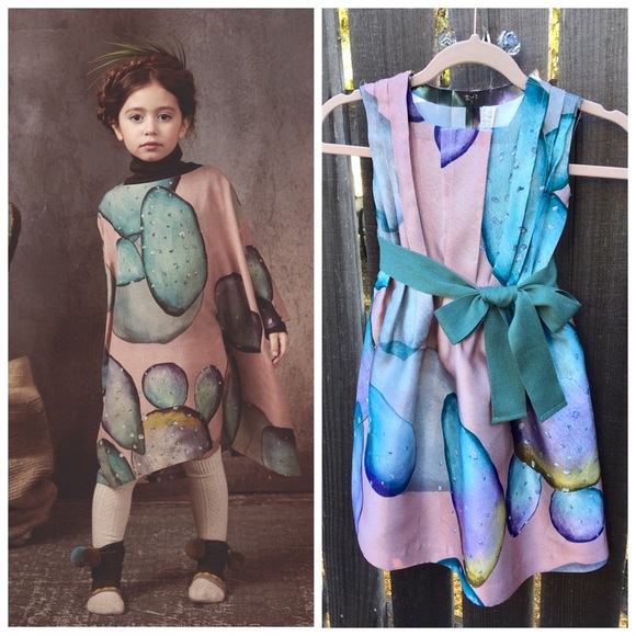 Anthropologie Other - Little girls’ Tia Cibani watercolor cactus dress